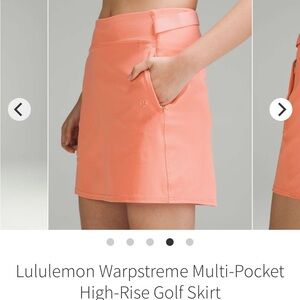 Lululemon Warpstream Multipocket High Rise Golf Skirt